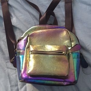 Mermaid metallic mini backpack